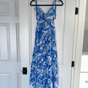 Petal & Pup Blue Floral Maxi Dress